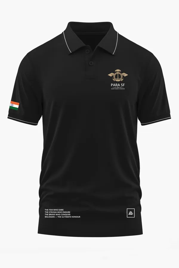 PARA_SF_THE_FEW_WHO_DARE_POLO_T-SHIRT_-_Black,_XXL