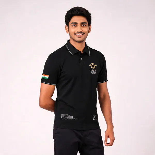 Black_Cotton_Blend_Regular_Fit_Para_Sf_The_Few_Who_Dare_Polo_T-Shirt_For_Men