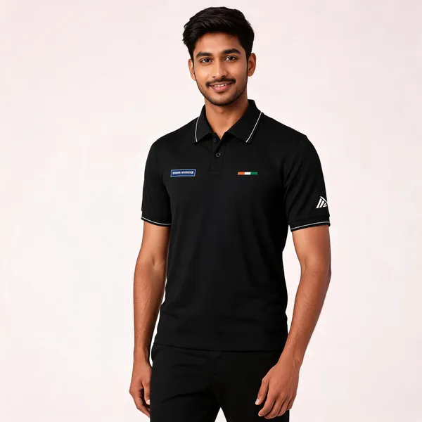 Black_Cotton_Blend_Regular_Fit_Iaf_Minimal_Pride_Polo_T-Shirt_For_Men