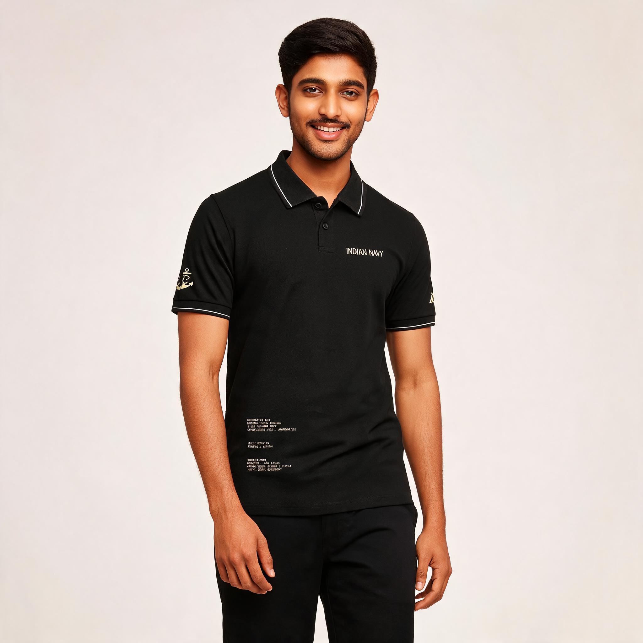 Black_Cotton_Lycra_Regular_Fit_Indian_Navy_Polo_T-Shirt_For_Men