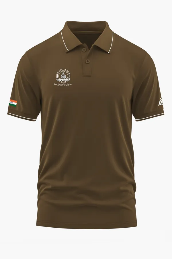 ARTILLERY_ELITE_EDITION_POLO_T-SHIRT_-_Brown,_XXL