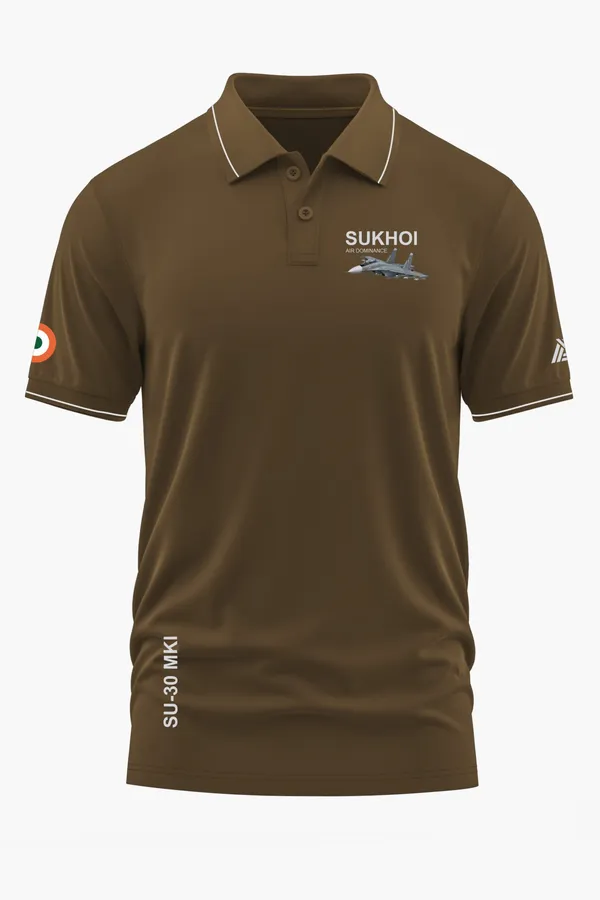 SU-30_MKI_AIR_DOMINANCE_POLO_T-SHIRT_-_Brown,_XXL