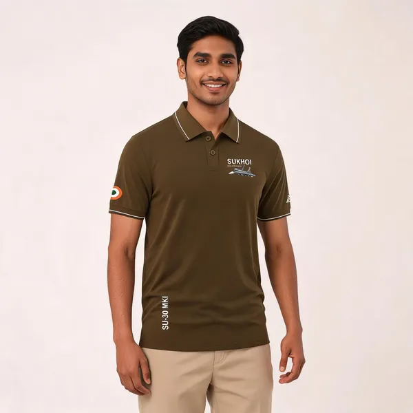Brown_Cotton_Blend_Regular_Fit_Su-30_Mki_Air_Dominance_Polo_T-Shirt_For_Men