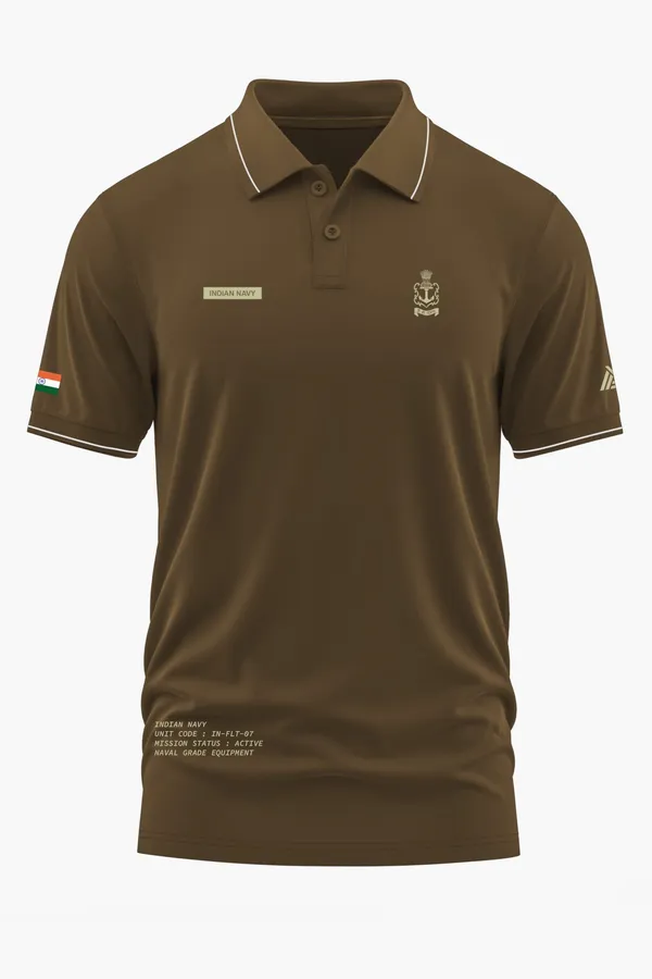 INDIAN_NAVY_TACTICAL_POLO_T-SHIRT_-_Brown,_XXL