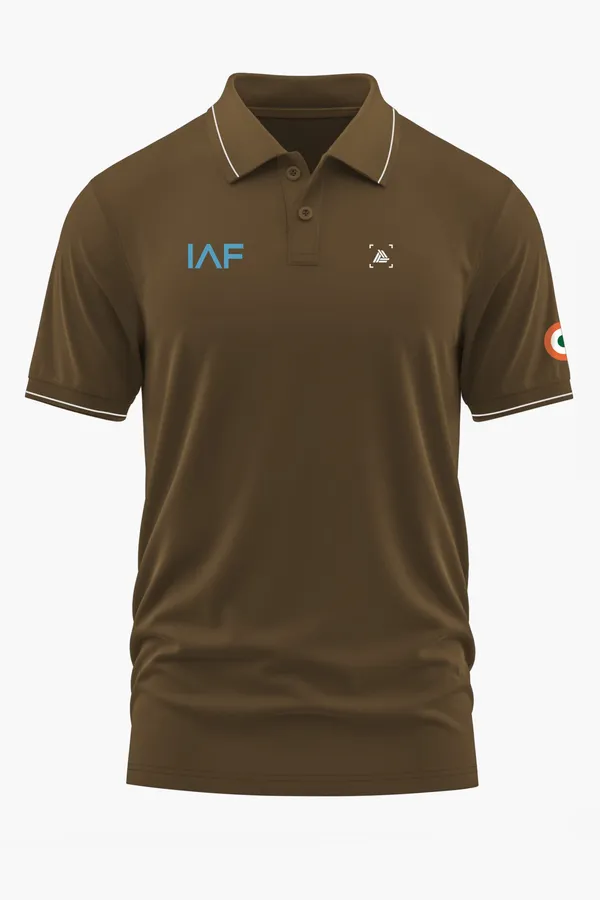 IAF_PRESTIGE_POLO_T-SHIRT_-_Brown,_XXL
