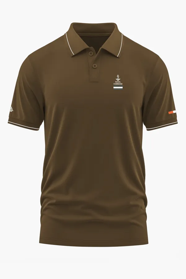 NAVAL_COMMAND_POLO_T-SHIRT_-_Brown,_XXL