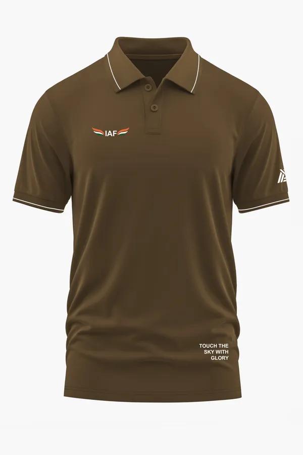 IAF_PRIDE_POLO_T-SHIRT_-_Brown,_XXL