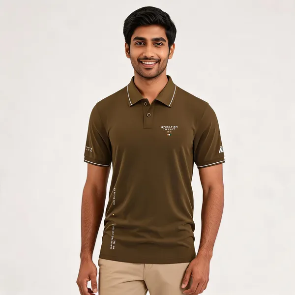 Brown_Cotton_Blend_Regular_Fit_Polo_T-Shirt_For_Men