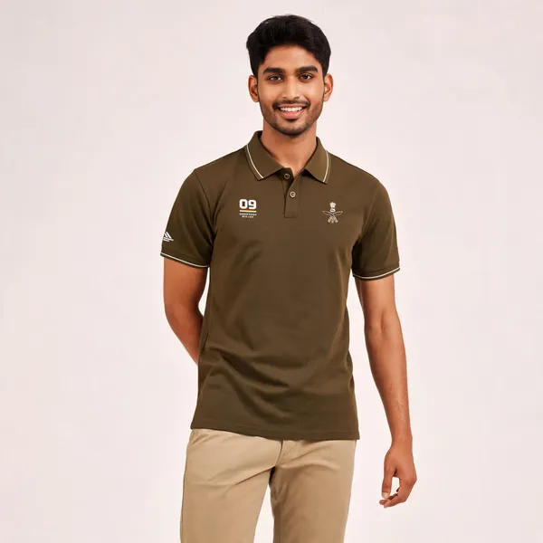 Brown_Cotton_Lycra_Regular_Fit_9Th_Gorkha_Rifles_Polo_T-Shirt_For_Men