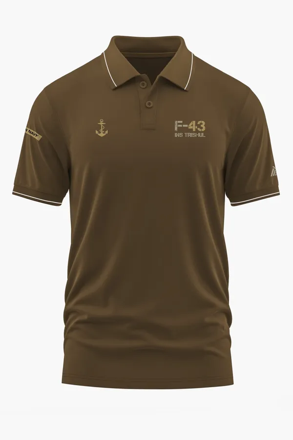 F-43_INS_TRISHUL_POLO_T-SHIRT_-_Brown,_XXL