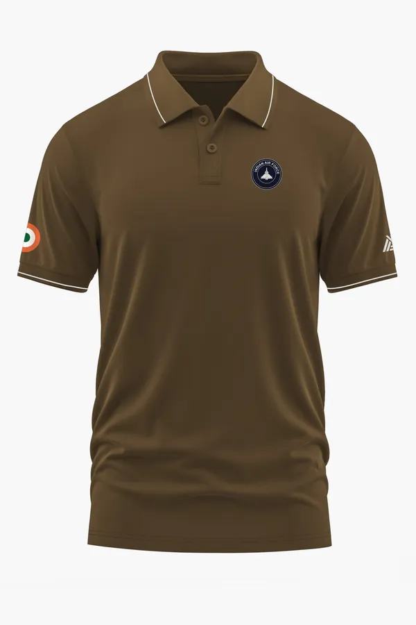 IAF_CLASSIC_CREST_POLO_T-SHIRT_-_Brown,_XXL