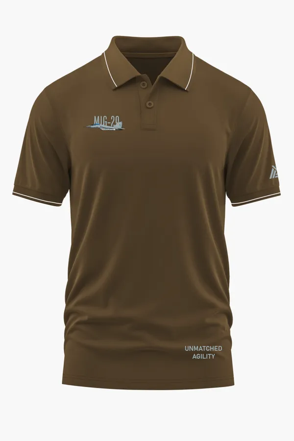 MIG-29_UNMATCHED_AGILITY_POLO_T-SHIRT_-_Brown,_XXL