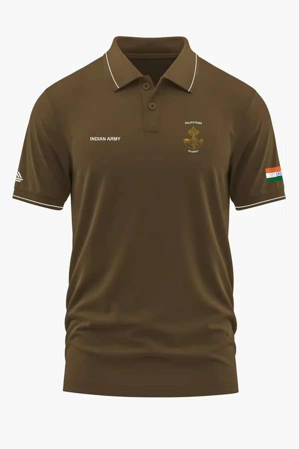 RAJPUTANA_REGIMENT_PRESTIGE_POLO_T-SHIRT_-_Brown,_XXL