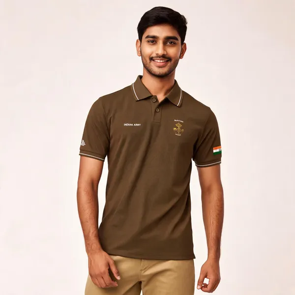 Brown_Cotton_Blend_Regular_Fit_Polo_T-Shirt_For_Men