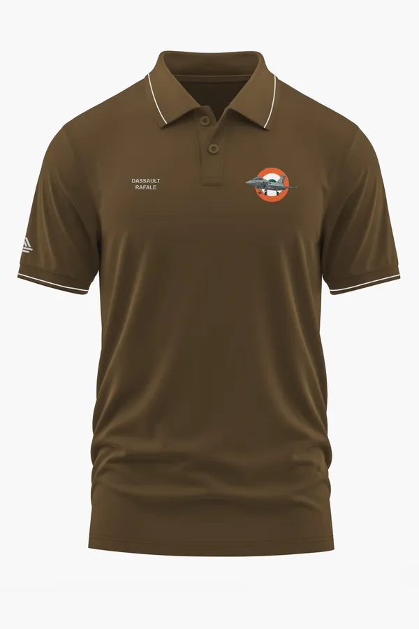 DASSAULT_RAFALE_POLO_T-SHIRT_-_Brown,_XXL