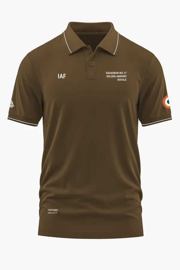 SQN._17_GOLDEN_ARROWS_POLO_T-SHIRT_-_Brown,_XXL