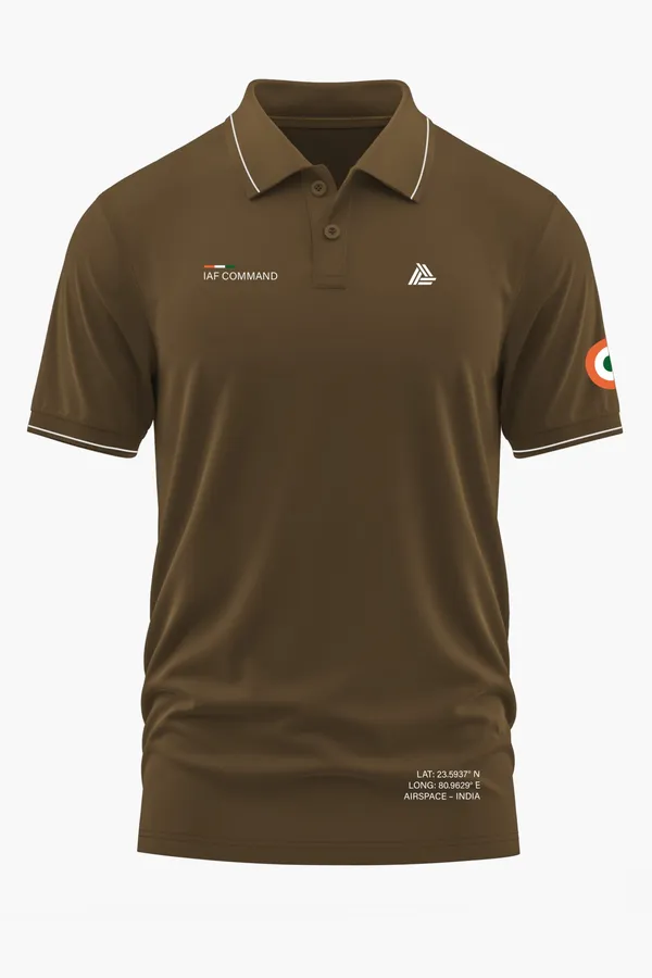 IAF_COMMAND_POLO_T-SHIRT_-_Brown,_XXL