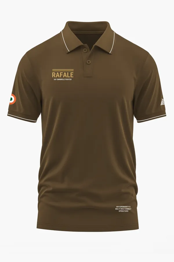 RAFALE_OMNIROLE_AIRCRAFT_POLO_T-SHIRT_-_Brown,_XXL