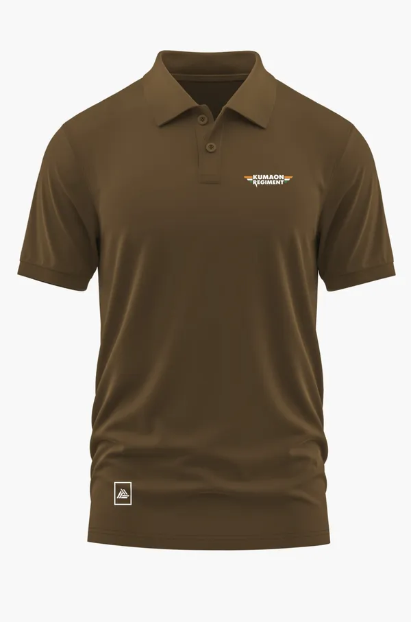 KUMAON_REGIMENT_POLO_T-SHIRT_-_Brown,_XXL