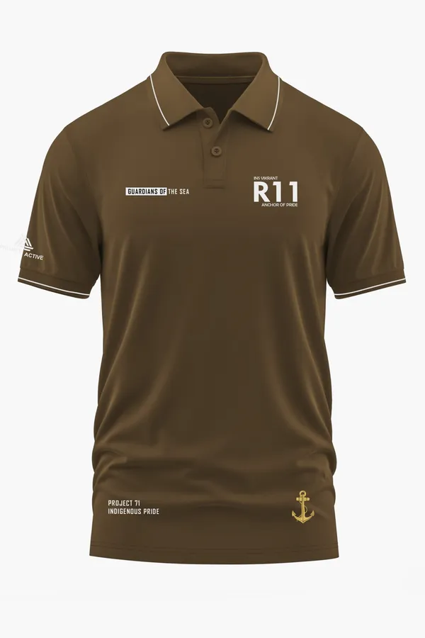INS_VIKRANT_INDIGENOUS_PRIDE_POLO_T-SHIRT_-_Brown,_XXL