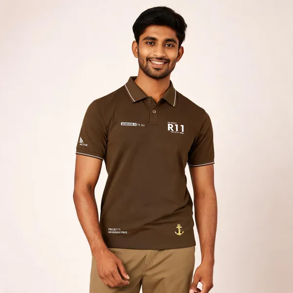 Brown_Cotton_Lycra_Regular_Fit_Polo_T-Shirt_For_Men