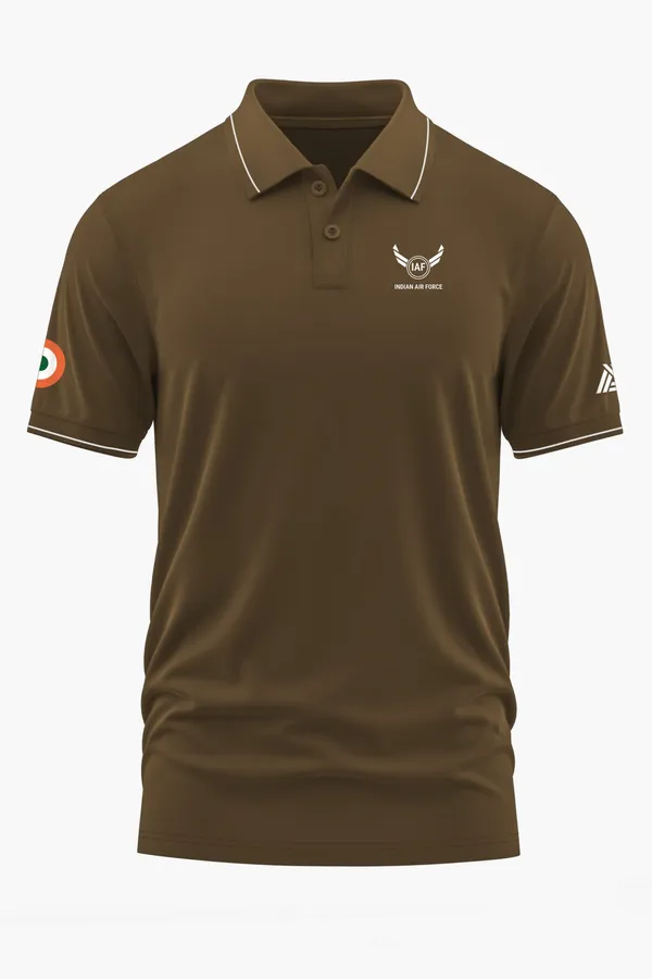 IAF_DEFENDER_POLO_T-SHIRT_-_Brown,_XXL