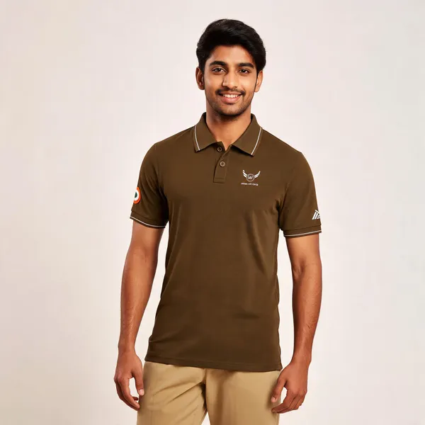Brown_Cotton_Blend_Regular_Fit_Iaf_Defender_Polo_T-Shirt_For_Men