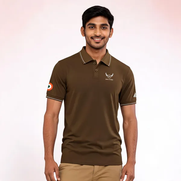 Brown_Cotton_Blend_Regular_Fit_Iaf_Defender_Polo_T-Shirt_For_Men
