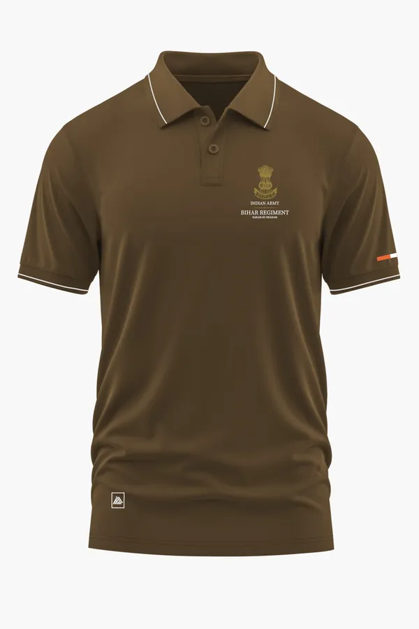 BIHAR_REGIMENT_POLO_T-SHIRT_-_Brown,_XXL