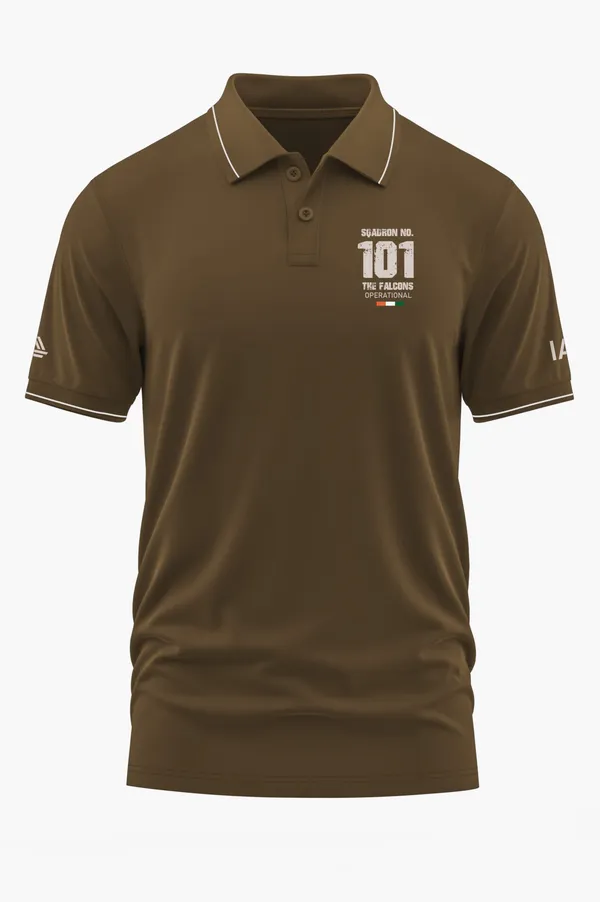 SQN_NO._101_THE_FALCONS_POLO_T-SHIRT_-_Brown,_XXL