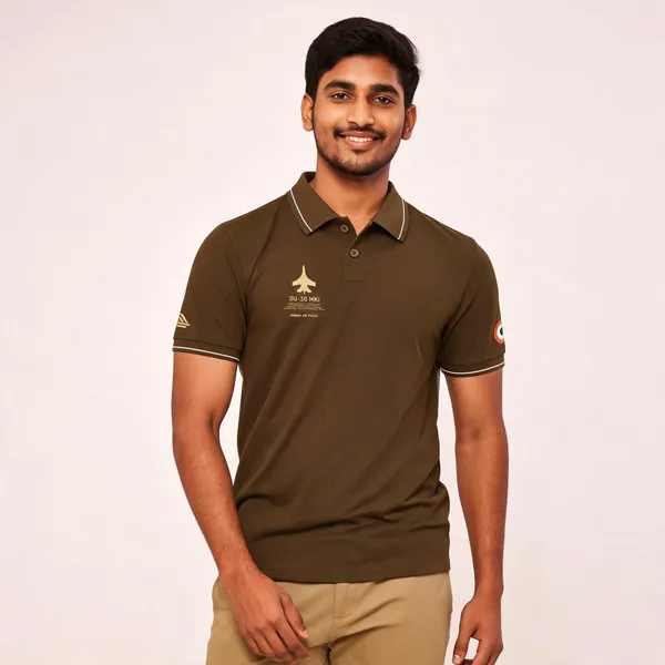 Brown_Cotton_Blend_Regular_Fit_Su-30_Mki_Strike_Polo_T-Shirt_For_Men