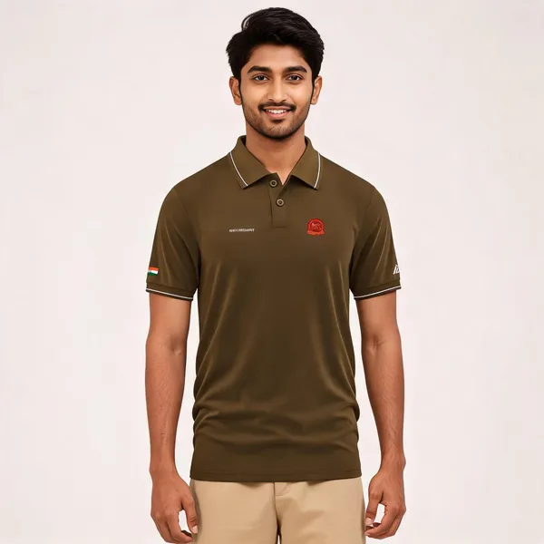 Brown_Cotton_Regular_Fit_Sikh_Regiment_Heritage_Polo_T-Shirt_For_Men