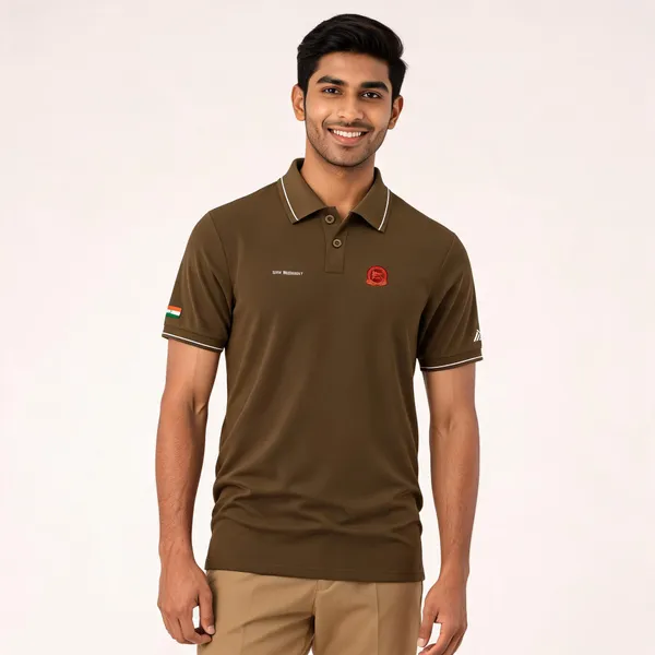 Brown_Cotton_Regular_Fit_Sikh_Regiment_Heritage_Polo_T-Shirt_For_Men