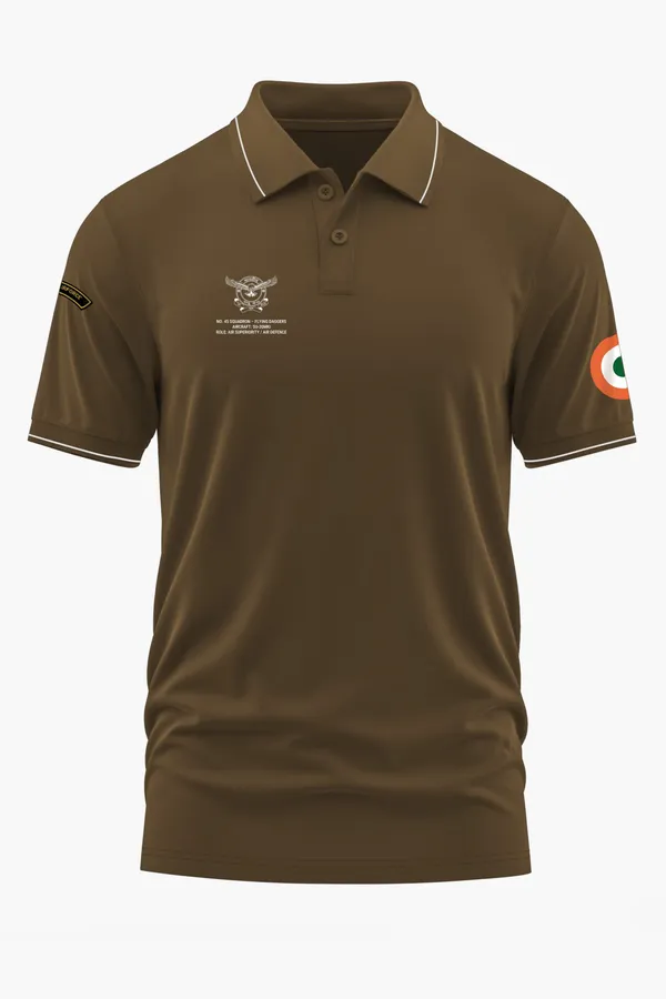 SQN_45_FLYING_DAGGERS_POLO_T-SHIRT_-_Brown,_XXL
