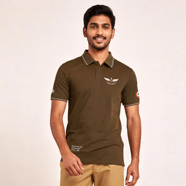 Brown_Cotton_Lycra_Regular_Fit_Iaf_Wings_Of_Glory_Polo_T-Shirt_For_Men