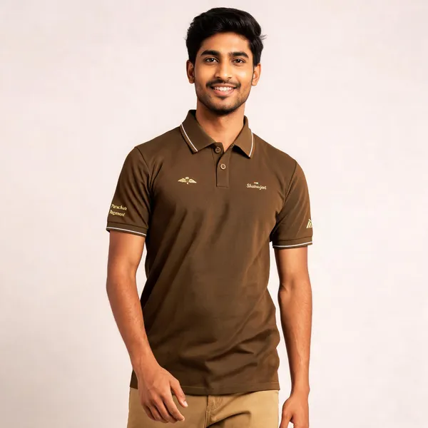 Brown_Cotton_Lycra_Regular_Fit_Polo_T-Shirt_For_Men