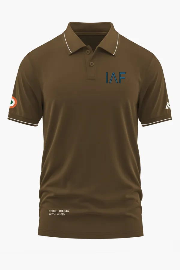 IAF_HONOUR_CLASSIC_POLO_T-SHIRT_-_Brown,_XXL