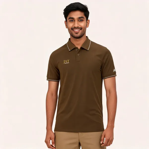 Brown_Cotton_Blend_Regular_Fit_Polo_T-Shirt_For_Men