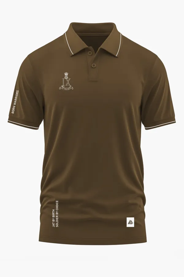JAT_BORN_WARRIOR_POLO_T-SHIRT_-_Brown,_XXL
