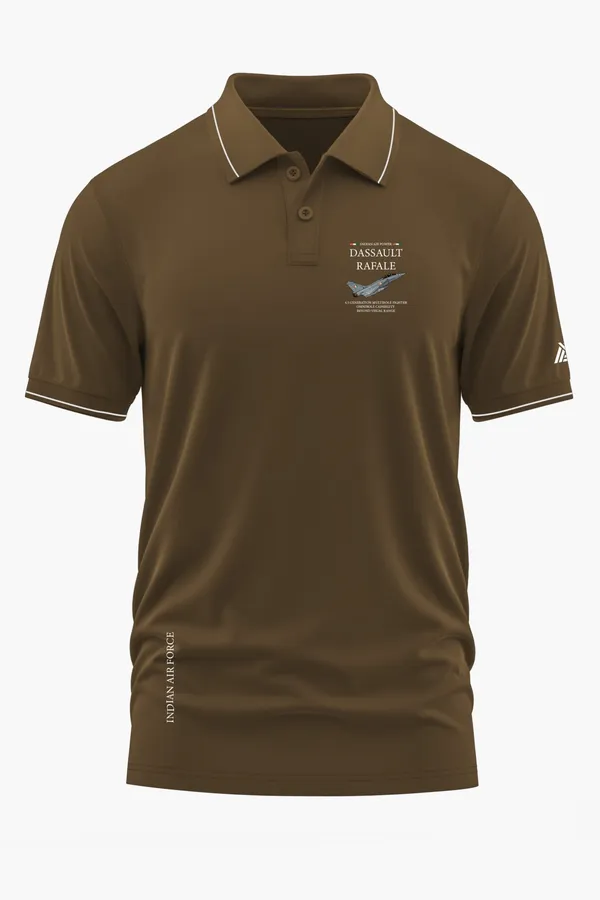 DASSAULT_RAFALE_STRIKE_POLO_T-SHIRT_-_Brown,_XXL