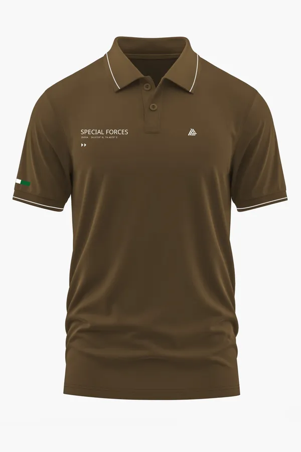 SPECIAL_FORCES_COMMAND_POLO_T-SHIRT_-_Brown,_XXL