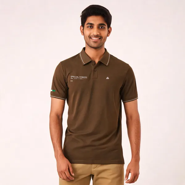 Brown_Cotton_Blend_Regular_Fit_Special_Forces_Command_Polo_T-Shirt_For_Men