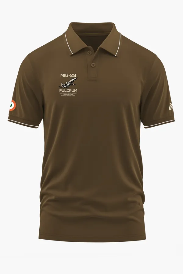 MIG-29_FULCRUM_POLO_T-SHIRT_-_Brown,_XXL
