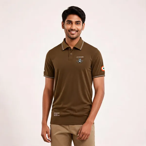 Brown_Cotton_Regular_Fit_Lch_Prachand_Polo_T-Shirt_For_Men
