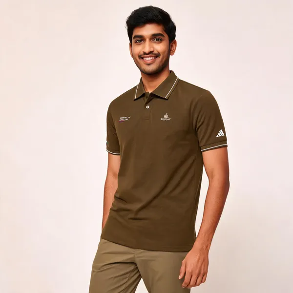 Brown_Cotton_Blend_Regular_Fit_Regiment_Of_Artillery_Polo_T-Shirt_For_Men