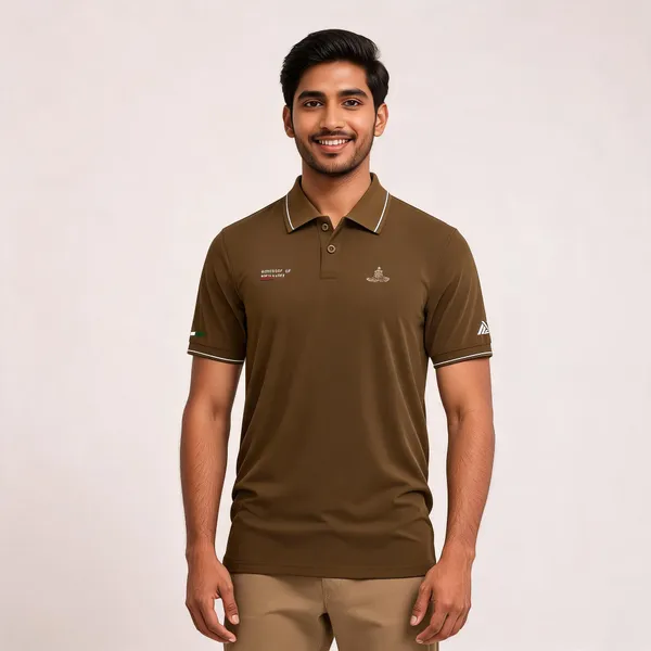 Brown_Cotton_Blend_Regular_Fit_Regiment_Of_Artillery_Polo_T-Shirt_For_Men