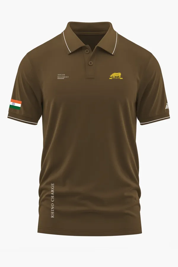 ASSAM_REGIMENT_POLO_T-SHIRT_-_Brown,_XXL