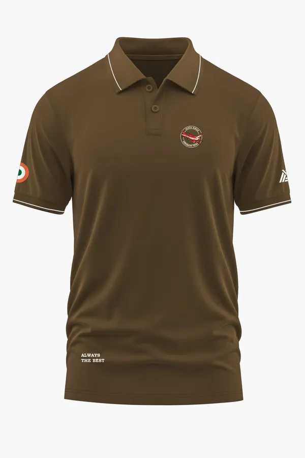 SURYA_KIRAN_AEROBATIC_TEAM_POLO_T-SHIRT_-_Brown,_XXL