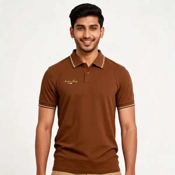 Brown_Cotton-Lycra_Regular_Fit_Indian_Army_Signature_Polo_T-Shirt_For_Men
