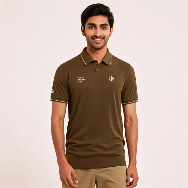 Brown_Cotton_Regular_Fit_Sikh_Regiment_Pride_Polo_T-Shirt_For_Men
